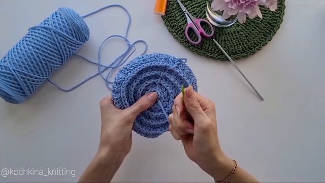 Салфетка из шнура. Персонник на стол.