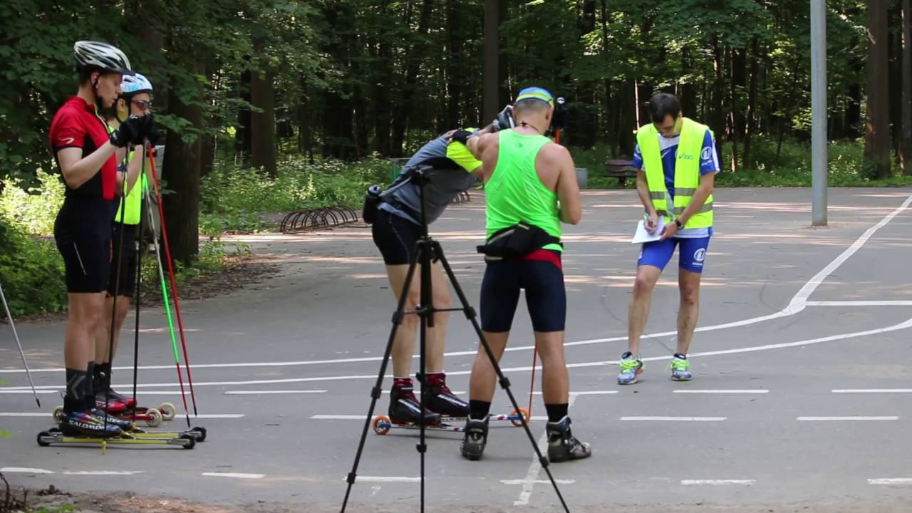 Старт контрольной на лыжероллерах 26.06.16