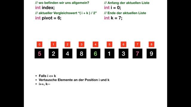 Quick Sort Algorithmus - Implementierung in Java смотреть онлайн