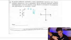 На рисунке изображён проводник с током, помещённый в магнитное поле. Стрелка указывает - №28994