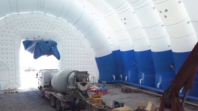 Пневмокаркасное сооружение (ПКС) - накрытие для строительной площадки. Компания Вектор смотреть онлайн