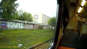 Отправление с Рижского вокзала Москвы глазами пассажира пригородной электрички