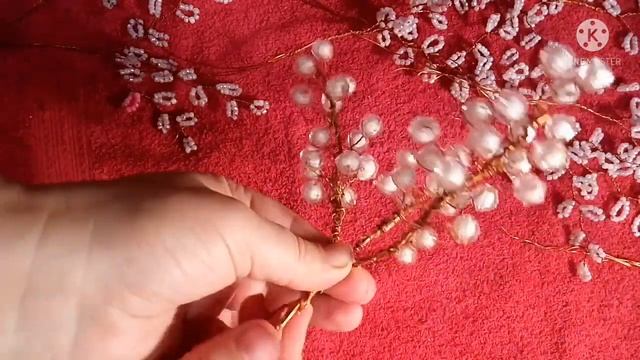 Сакура из бисера! как сделать дерево! мастер-класс! Бисероплетение! смотреть онлайн