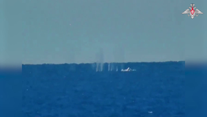Минобороны опубликовало видео уничтожения в Черном море морских дронов ВСУ