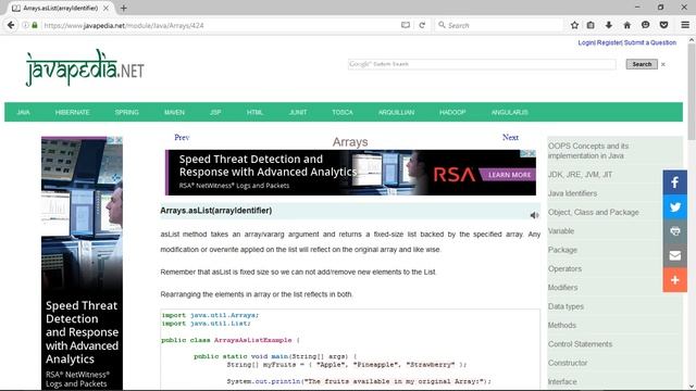 Arrays.asList(arrayIdentifier)
| javapedia.net смотреть онлайн