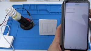 Умный настенный выключатель света MOES Zigbee3.0 с голосовым управлением Алиса в круглый подрозетни