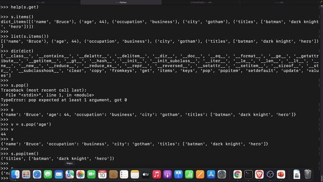 Python Dictionary Data Type and Dict Methods