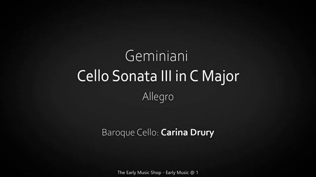 Early Music  1: Carina Baroque Cello  Aileen Baroque Harp