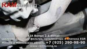 KIA Bongo 2.5 diesel: удаление сажевого фильтра, катализатора и клапана ЕГР