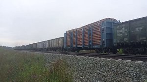 2ТЭ116-632 с грузовым поездом и приветливым помощником машиниста