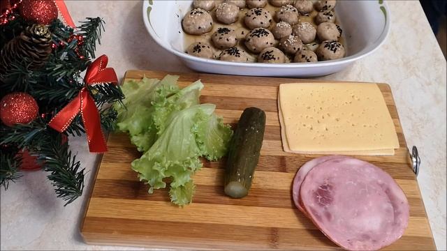 Закуски на Фуршетный стол МИНИ БУРГЕРЫ из Шампиньонов СУПЕР ЗАКУСКА!!!