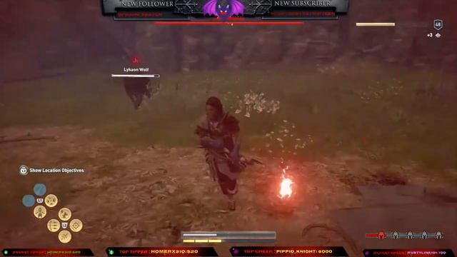 ASSASSINS CREED ODYSSEY - LYKAON WOLF BOSS FIGHT GAMEPLAY PLAYTHROUGH HARD MODE DIFFICULTY