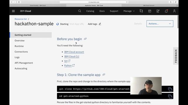 (outdated) Create a python application instance in less than 5 min on IBM Cloud