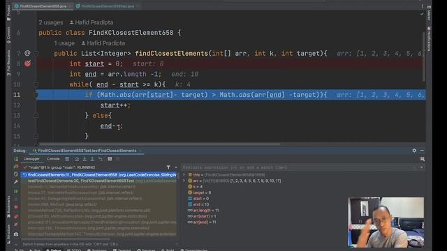 Leet Code 658 || Find K Closest Element || Debug || Java смотреть онлайн
