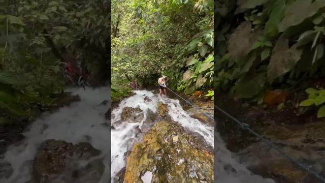 Мое второе имя - бесстрашная 😅 Самый высокий водопад Индонезии #семейныйканал #водопады