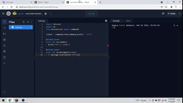 Python Discord RickRoll Bot Tutorial LOL смотреть онлайн