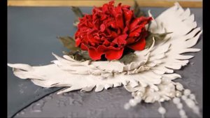 Арт-ботаника: Пион из натуральной кожи