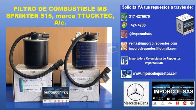 FILTRO DE COMBUSTIBLE MB SPRINTER 515 смотреть онлайн