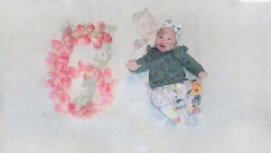 Диана. От рождения до года. Фото каждый месяц.