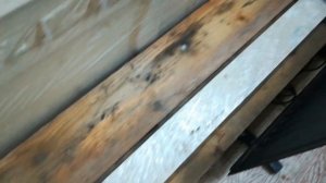 DIY/ Двуспальная кровать своими руками из старого бруса