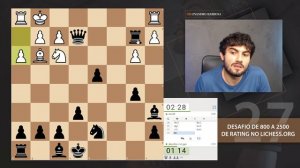 Desafio de 800 a 2500 de rating no Lichess.org | Episódio 27