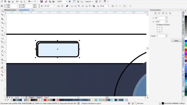 How to Draw Camera Flat Design using CorelDraw X7 смотреть онлайн