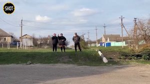 В Харьковской области население встречает российские войска. Спецоперация на Украине.