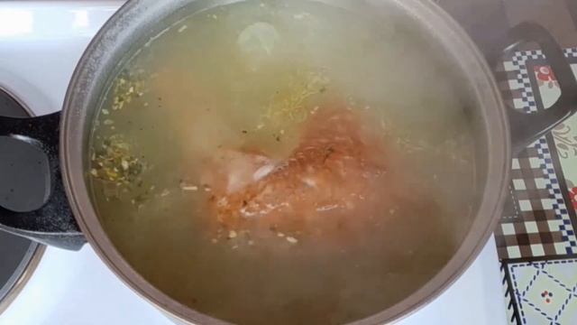 Сырный суп с копченой курицей