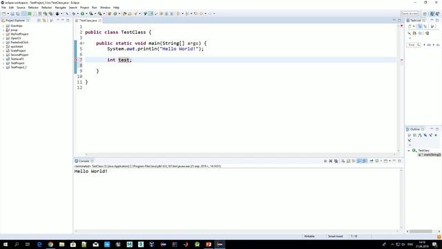 Java tutorial - Java primitive types, variable declaration, examples in Eclipse смотреть онлайн