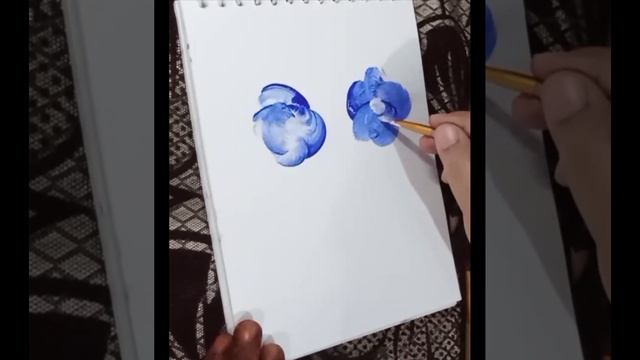 One stroke flower ? paint #art #craft #ideas #youtube #short