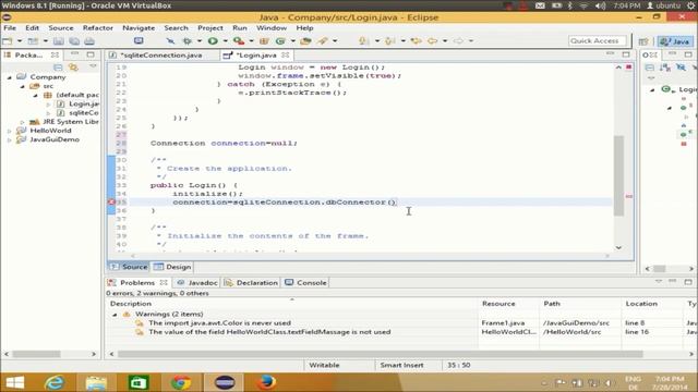 Java swing tutorial using Eclipse - Database Connection ( Sqlite ) to Java Part 2 of 2 смотреть онлайн