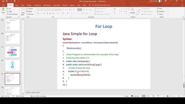 Part - 11 || For || For Each Loops in java