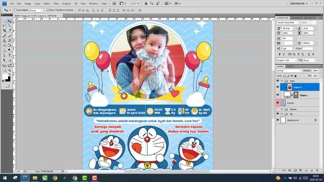 Tutorial Desain #biobaby #biodatabayi desain di Corel dan Photoshop, Free Template Biobaby CDR PSD смотреть онлайн
