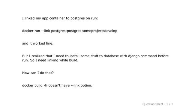 Django : How to link docker containers on build? смотреть онлайн