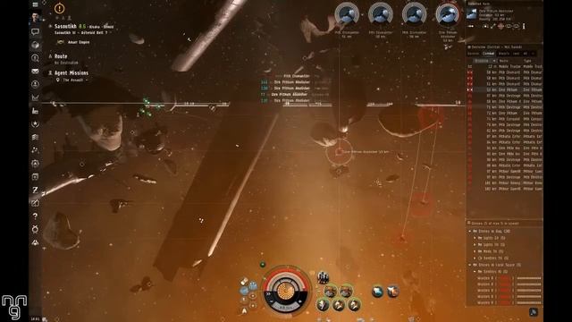 EVE Online - The Assault Lvl4 Guristas Pirates - Sentry Dominix смотреть онлайн