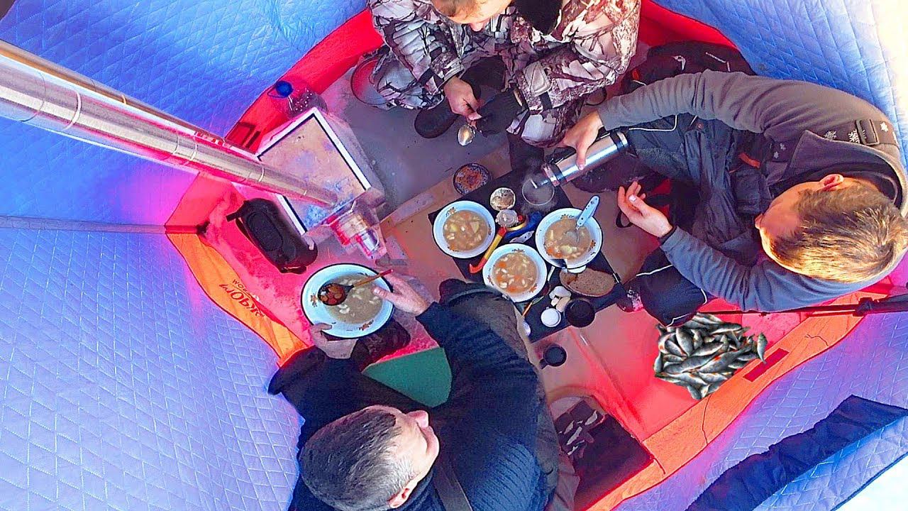 ЗИМНЯЯ РЫБАЛКА -30 С КОМФОРТОМ КАК В БАНЕ !!! Бешеный клёв по первому льду на озере | СИБИРИЯ