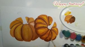 Тыквы гуашью?/Рисуем вместе/