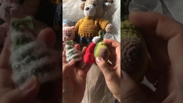 Готовые работы крючком❤️ Игрушки связанные крючком  Эльф , оленёнок,  мишка , авокадо, на ёлку