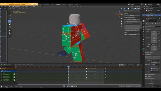 Roblox Blender Tutorial: How to make a walk animation. смотреть онлайн