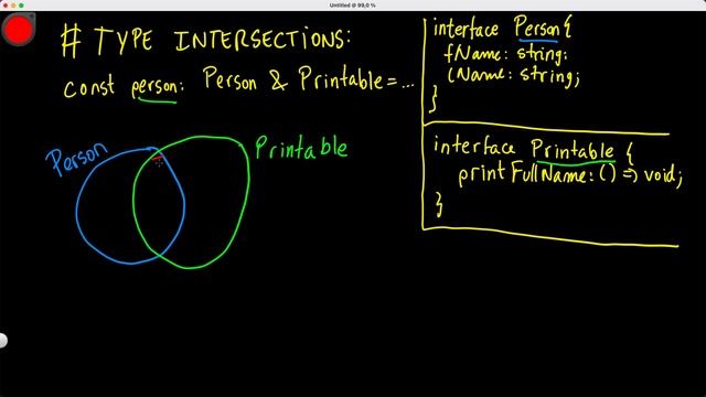 Type unions and intersections | TypeScript introduction for beginners #03