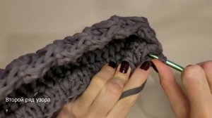 ? СУМКА БАГЕТ ? крючком из трикотажной пряжи