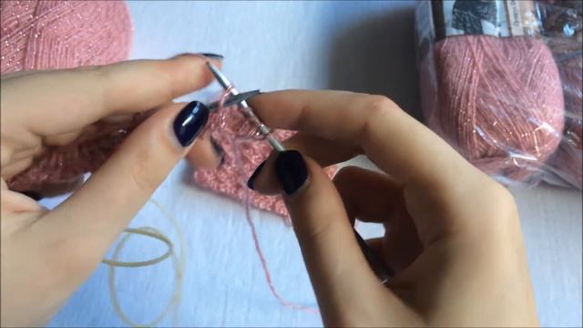 Простой узор спицами. смотреть онлайн