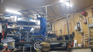 Домик на колёсах (Жилой модуль на пицеп МЗСА 817711)