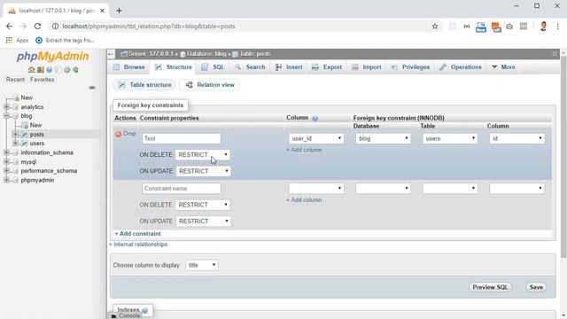 How to create foreign key in phpMyAdmin смотреть онлайн