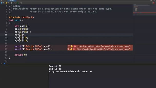 C Programming Language: 1. Array oneDimensional смотреть онлайн