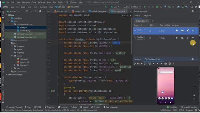 View SQLite Database and data in Android Studio