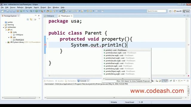 protected modifier in java | protected modifier in java example смотреть онлайн