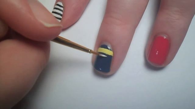 One Direction 'Kiss You' Inspired Nail Art