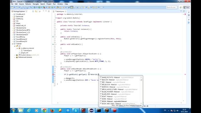 Как создать плагин для Minecraft #2 | Event'ы смотреть онлайн