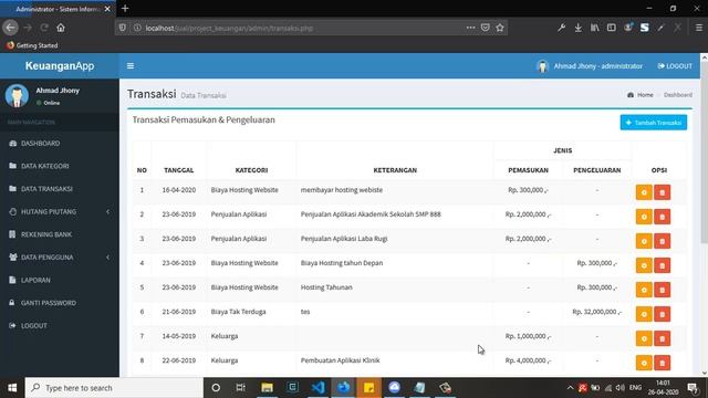 Source Code Aplikasi Keuangan Berbasis Web PHP MySQLi смотреть онлайн